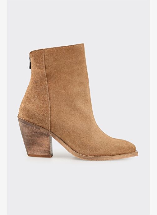 Naturel Deri Kadın Western Bot - Görsel 2