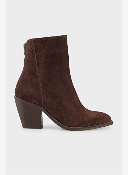 Kahve Deri Kadın Western Bot - Görsel 2