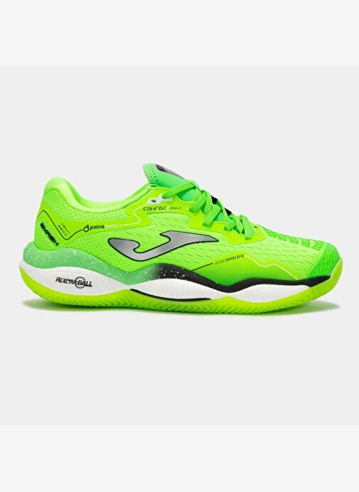 Joma Joma Smash Erkek TSMAW2511C Toprak Kort Tenis & Padel Ayakkabısı - Neon Yeşil Tenis Ayakkabıları | Boyner Yeşil - 2. görsel
