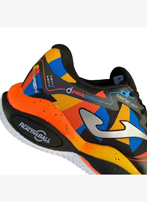 Joma TSMAW2531C Smash Erkek Tenis/Padel Turuncu Siyah Ayakkabı - Görsel 4