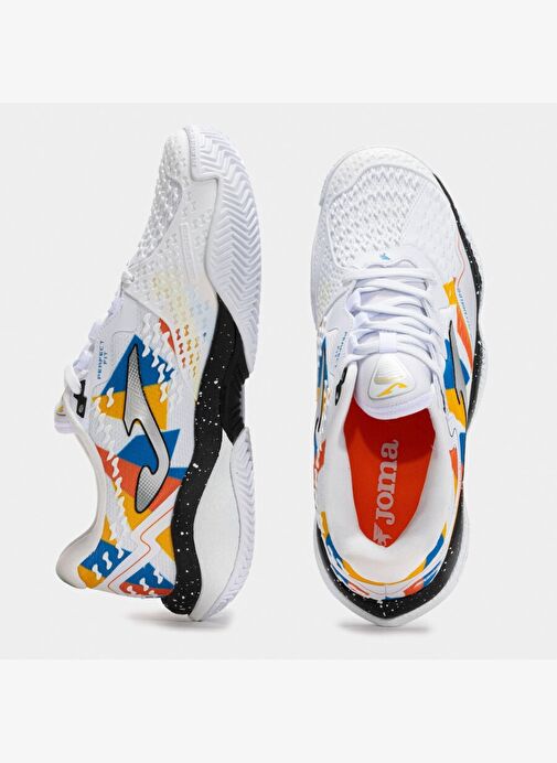 Joma TROLW2502AC 2502 Roland Erkek Toprak Kort Beyaz Tenis Ayakkabı - Görsel 5