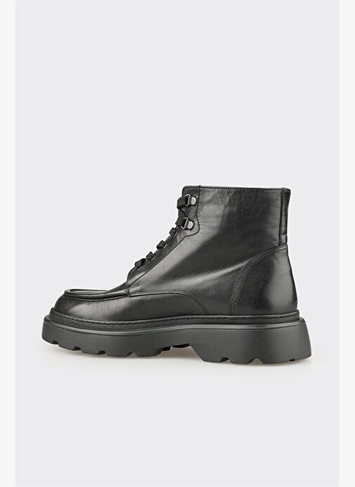 Siyah Deri Erkek Günlük Bot - Görsel 4