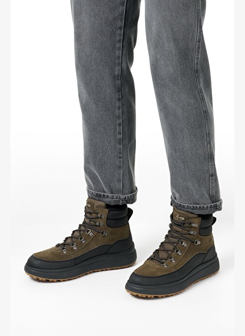 Geox Erkek Haki A Granıto + Grıp B Abx D - Sue Bağcıklı Deri Outdoor Bot U46FZD022BCC0498 - Görsel 3
