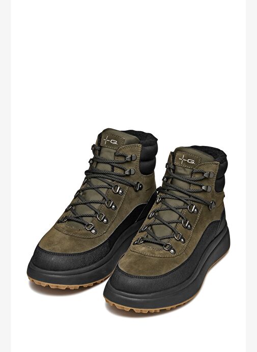 Geox Erkek Haki A Granıto + Grıp B Abx D - Sue Bağcıklı Deri Outdoor Bot U46FZD022BCC0498 - Görsel 4