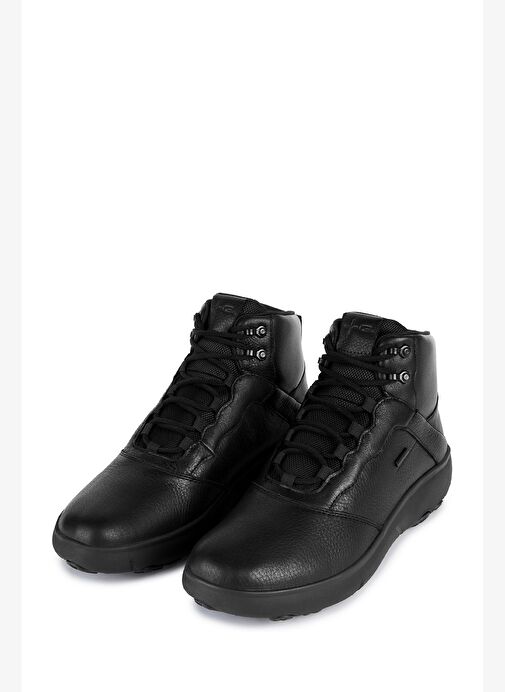 Geox Erkek Siyah U Nebula+Grıp B Abx B - Le+Gbk Bağcıklı Deri Outdoor Bot U46HFB04654C9999 - Görsel 4
