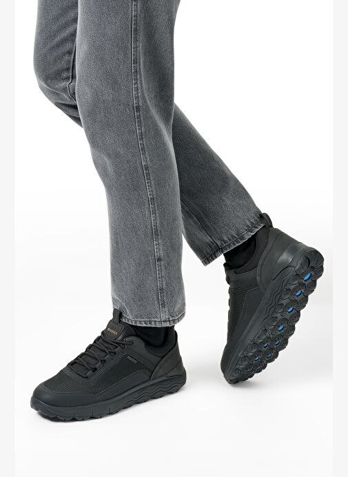 Geox Erkek Siyah U Spherıca 4X4 B Abx A - Text+ Bağcıklı Kalın Tabanlı Kumaş Sneaker U56FDA0119JC999 - Görsel 3