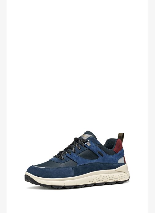 Geox Erkek Lacivert U Spherıca 4X4 B Abx C - Suede Bağcıklı Kalın Tabanlı Kumaş Sneaker U56FDC022CQC - Görsel 5