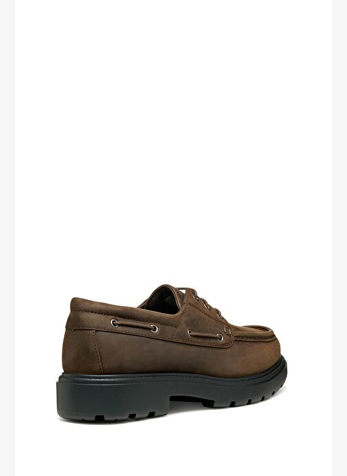 Geox Erkek Kahverengi U Spherıca Ec7 B - Pull Up Lea Bağcıklı Süet Deri Casual Ayakkabı U56FRB000FFC - Görsel 6