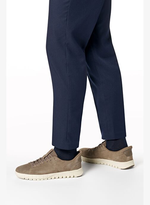 Geox Erkek Bej U Flextrıde Plus Bağcıklı Süet Deri Sneaker U56MAA00022C1018 - Görsel 3