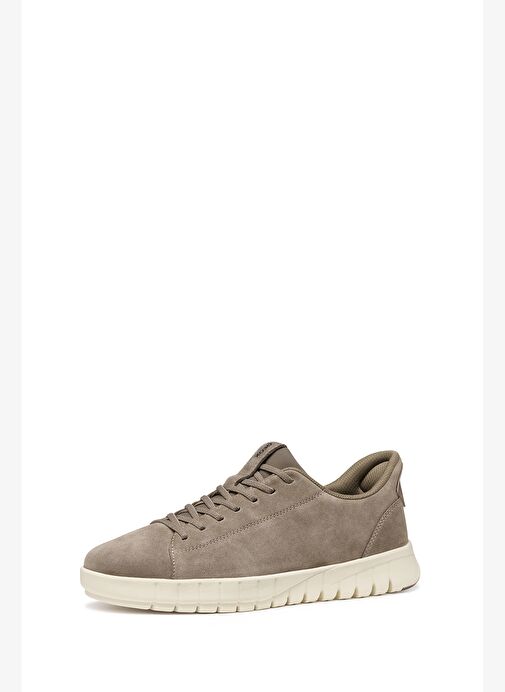 Geox Erkek Bej U Flextrıde Plus Bağcıklı Süet Deri Sneaker U56MAA00022C1018 - Görsel 5