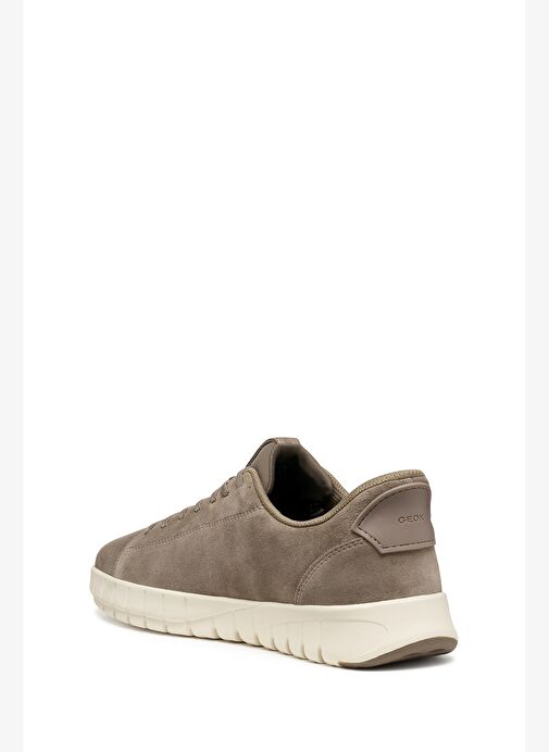Geox Erkek Bej U Flextrıde Plus Bağcıklı Süet Deri Sneaker U56MAA00022C1018 - Görsel 8