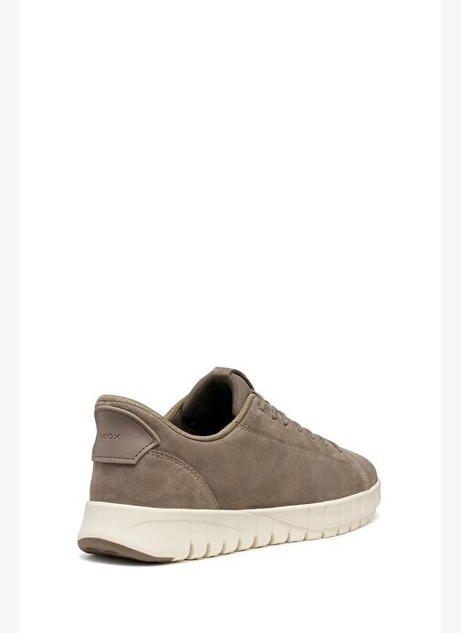Geox Erkek Bej U Flextrıde Plus Bağcıklı Süet Deri Sneaker U56MAA00022C1018 - Görsel 9