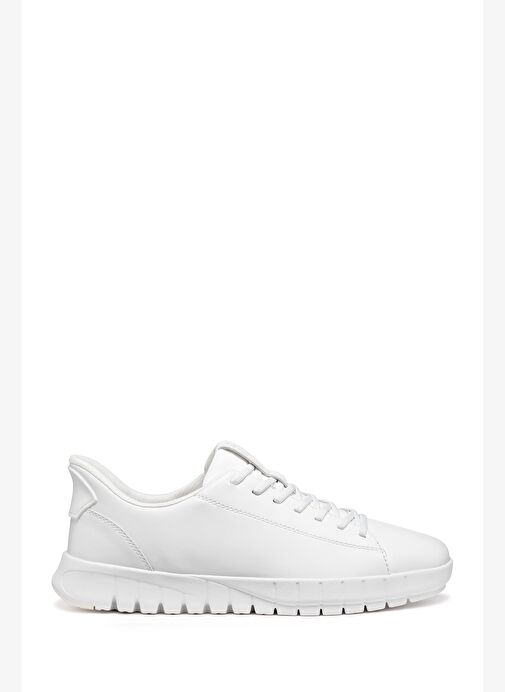 Geox Erkek Beyaz U Flextrıde Plus Bağcıklı Deri Sneaker U56MAA0009BC1000 - Görsel 2