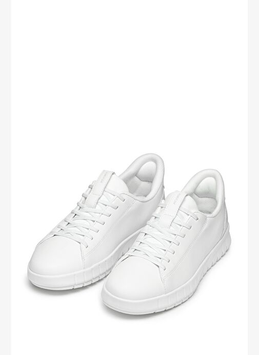 Geox Erkek Beyaz U Flextrıde Plus Bağcıklı Deri Sneaker U56MAA0009BC1000 - Görsel 4