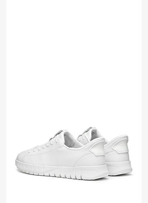 Geox Erkek Beyaz U Flextrıde Plus Bağcıklı Deri Sneaker U56MAA0009BC1000 - Görsel 6