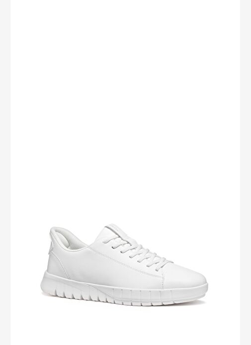 Geox Erkek Beyaz U Flextrıde Plus Bağcıklı Deri Sneaker U56MAA0009BC1000 - Görsel 7