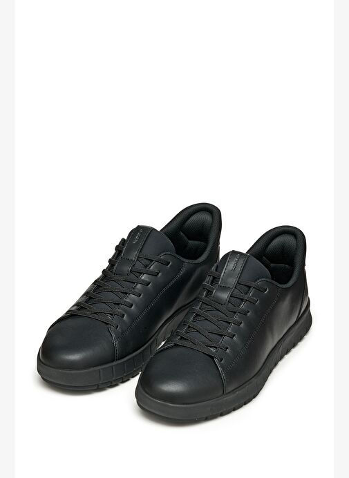 Geox Erkek Siyah U Flextrıde Plus Bağcıklı Deri Sneaker U56MAA0009BC9999 - Görsel 4