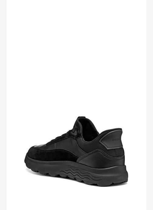 Geox Erkek Siyah U Spherıca Plus A - Nappa+Sued Bağcıklı Kalın Tabanlı Süet Sneaker U56MPA08522C9999 - Görsel 8