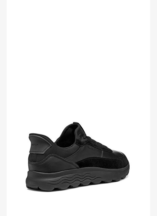 Geox Erkek Siyah U Spherıca Plus A - Nappa+Sued Bağcıklı Kalın Tabanlı Süet Sneaker U56MPA08522C9999 - Görsel 9