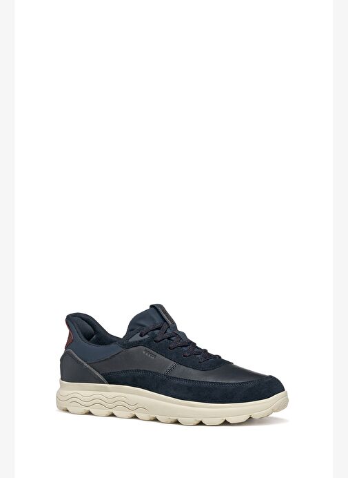 Geox Erkek Lacivert U Spherıca Plus A - Nappa+Sued Bağcıklı Kalın Tabanlı Süet Sneaker U56MPA08522CF - Görsel 7