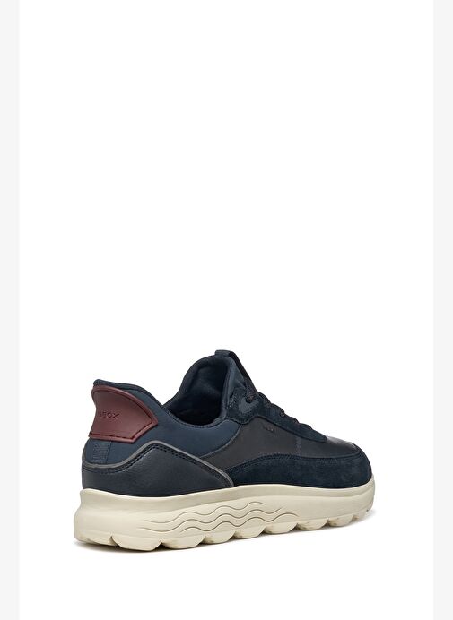 Geox Erkek Lacivert U Spherıca Plus A - Nappa+Sued Bağcıklı Kalın Tabanlı Süet Sneaker U56MPA08522CF - Görsel 9