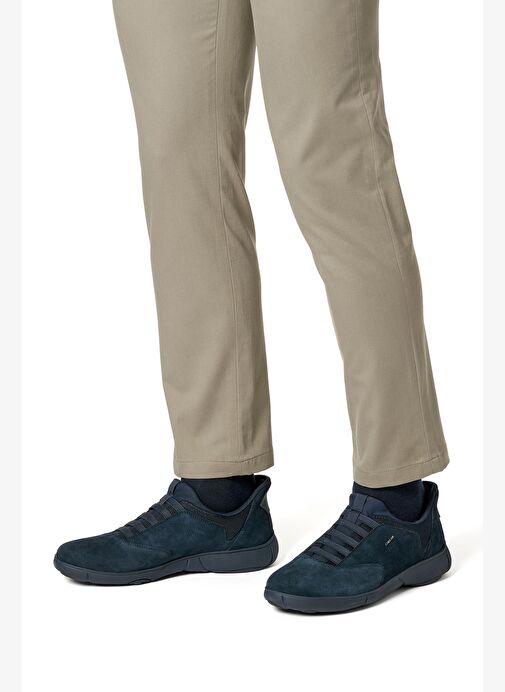 Geox Erkek Lacivert U Nebula 2.0 Plus Bağcıklı Deri Casual Ayakkabı U56MXB00022C4002 - Görsel 3