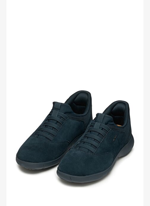 Geox Erkek Lacivert U Nebula 2.0 Plus Bağcıklı Deri Casual Ayakkabı U56MXB00022C4002 - Görsel 4