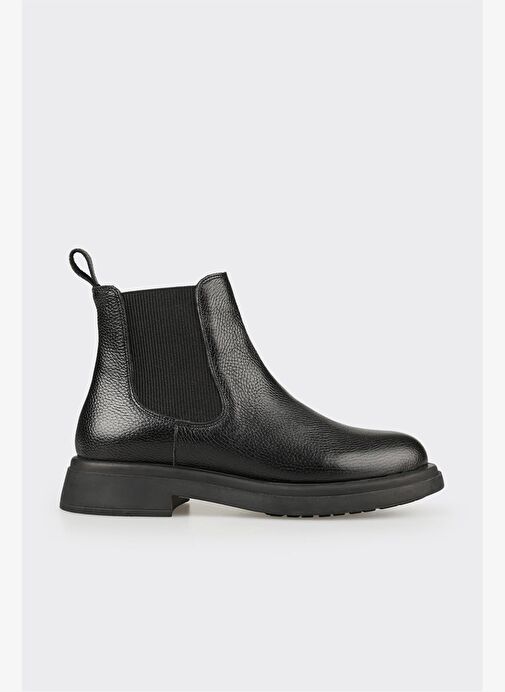 Siyah Deri Kadın Günlük Bot - Görsel 2