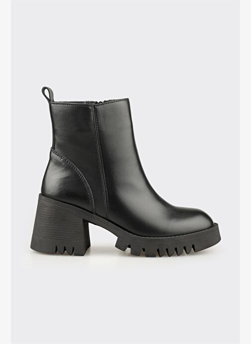 Siyah Deri Kadın Günlük Bot - Görsel 2