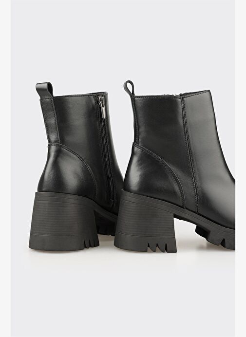 Siyah Deri Kadın Günlük Bot - Görsel 5