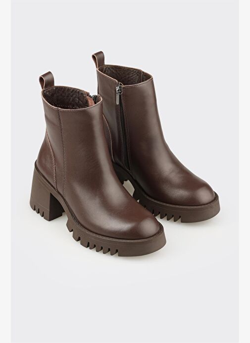 Kahve Deri Kadın Günlük Bot - Görsel 3