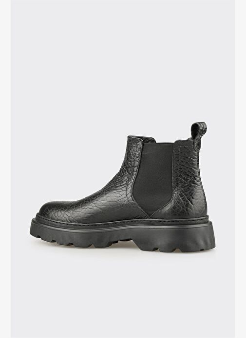Siyah Deri Erkek Günlük Bot - Görsel 4
