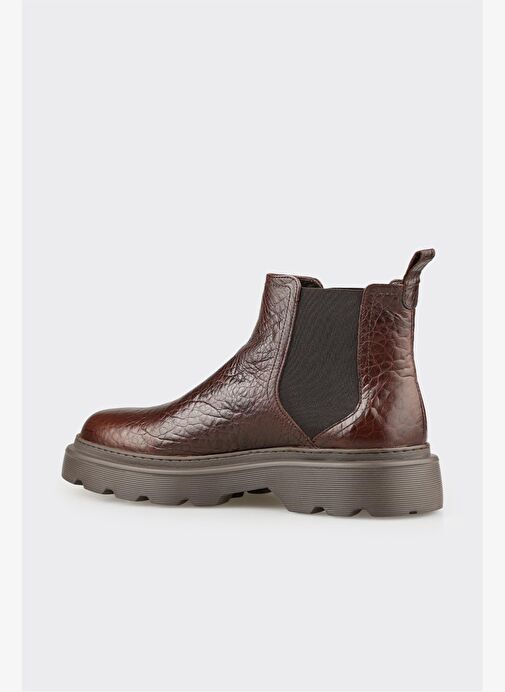 Kahve Deri Erkek Günlük Bot - Görsel 4