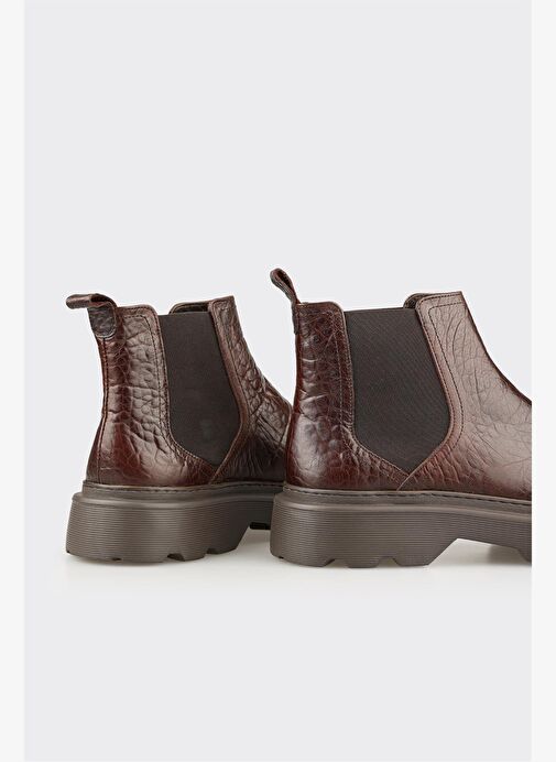 Kahve Deri Erkek Günlük Bot - Görsel 5