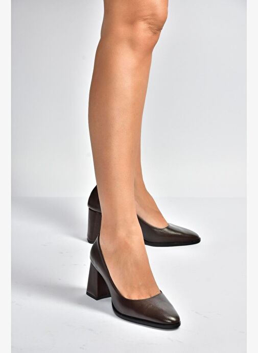 Fox Shoes Fox Shoes V676680060 Kahverengi Rustik Kalın Topuklu Kadın Ayakkabı Boyner'de! Kahverengi - 3. görsel