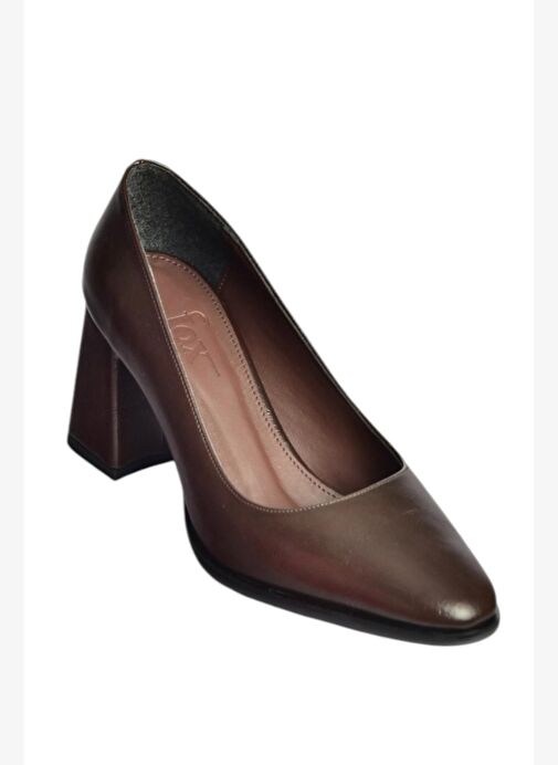 Fox Shoes Fox Shoes V676680060 Kahverengi Rustik Kalın Topuklu Kadın Ayakkabı Boyner'de! Kahverengi - 6. görsel