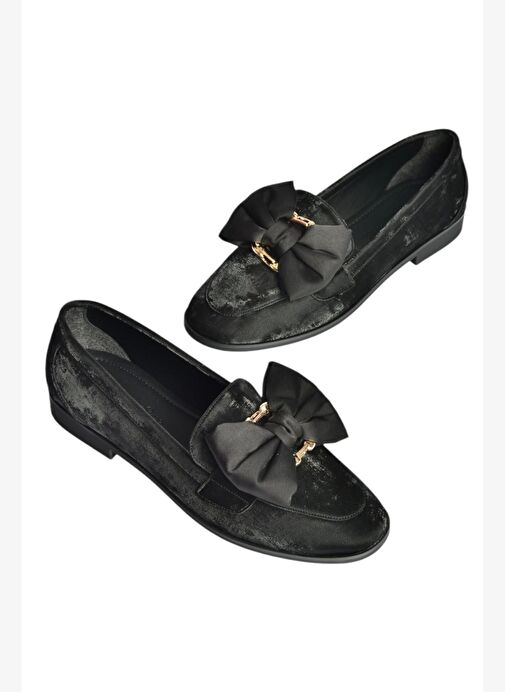 Fox Shoes Fox Shoes V820002901 Siyah Nubuk Kurdele Detaylı Kadın Ayakkabı Boyner'de! Siyah - 7. görsel