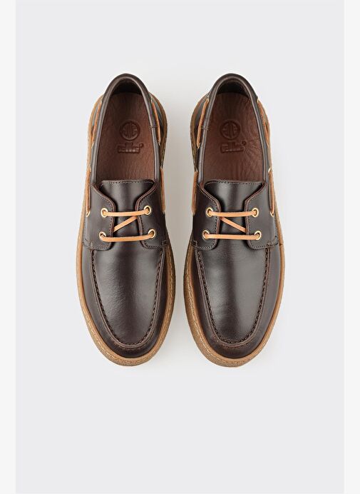 Kahve Deri Erkek Günlük Ayakkabı - Görsel 5