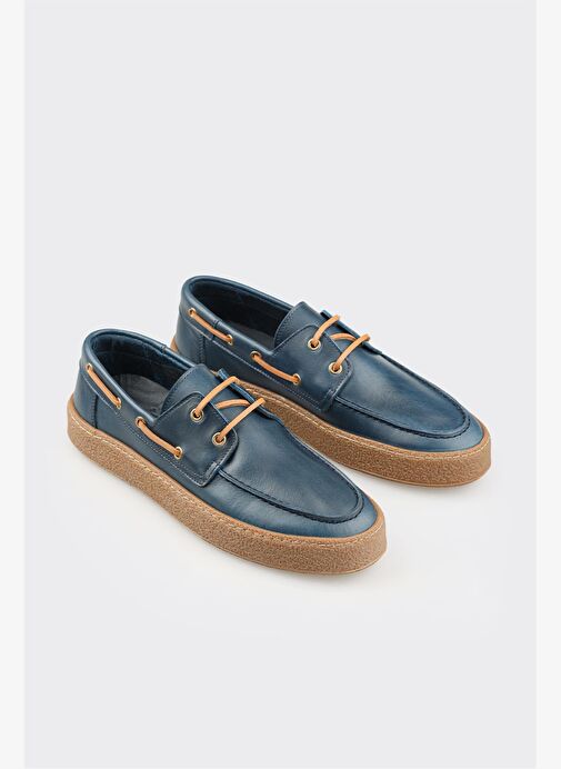 Elle Elle Lacivert Deri Erkek Günlük Ayakkabı Klasik Ayakkabı | Boyner Lacivert - 3. görsel