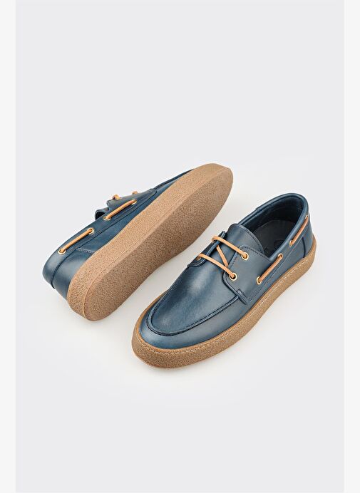 Elle Elle Lacivert Deri Erkek Günlük Ayakkabı Klasik Ayakkabı | Boyner Lacivert - 4. görsel