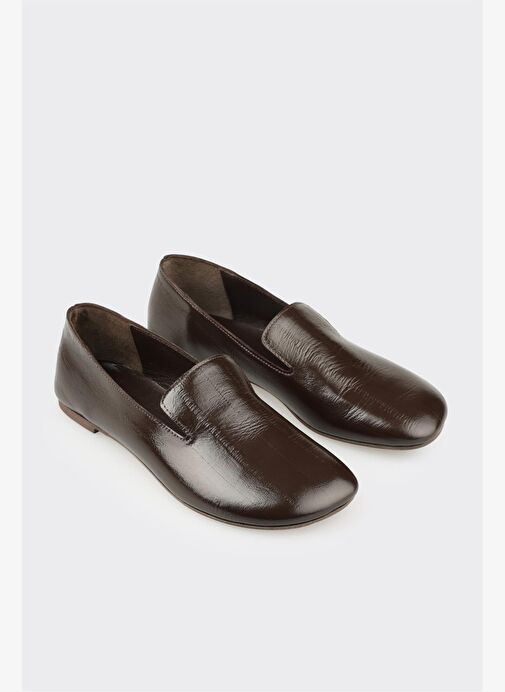 Kahve Deri Kadın Günlük Ayakkabı - Görsel 3