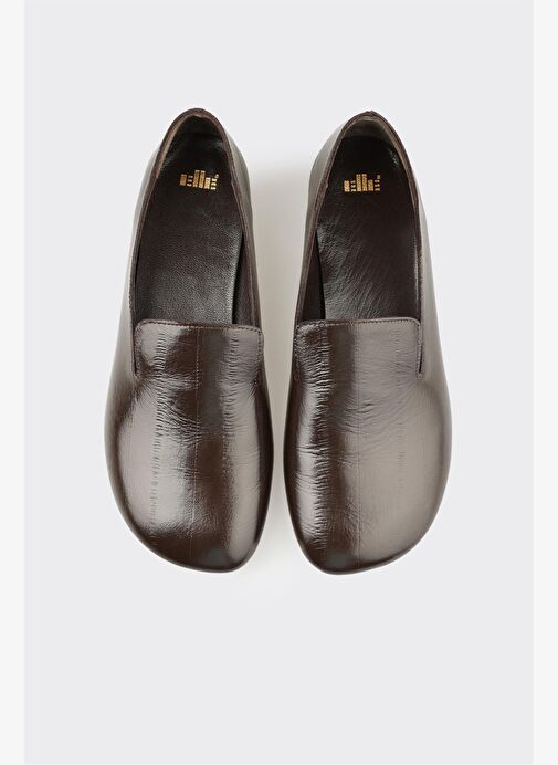 Kahve Deri Kadın Günlük Ayakkabı - Görsel 5