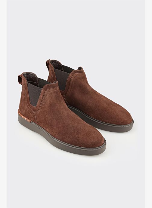 Kahve Deri Erkek Günlük Bot - Görsel 3