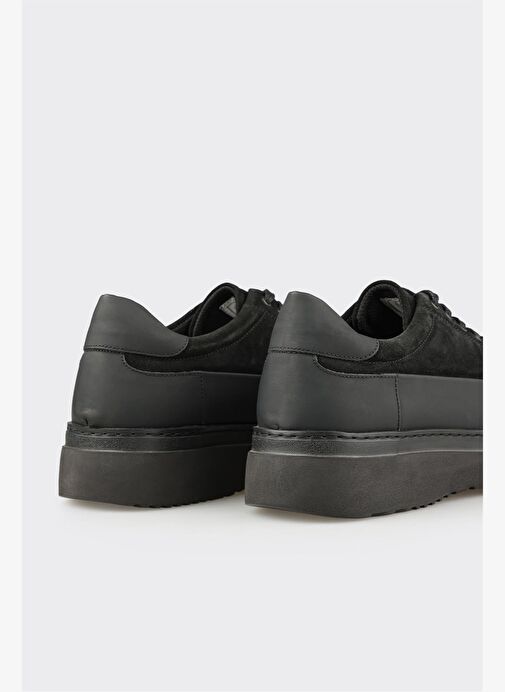 Siyah Deri Erkek Günlük Ayakkabı - Görsel 6