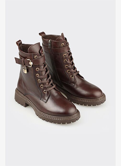 Elle Elle Belirsiz Kahve Deri Kadın Günlük Bot Boyner'de! Belirsiz - 3. görsel