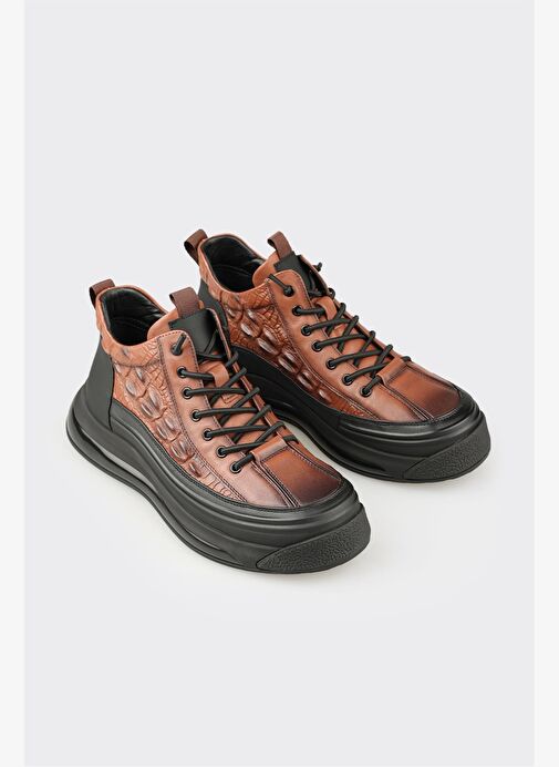 Kahve Deri Erkek Günlük Bot - Görsel 3