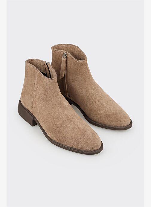 Vizon Deri Kadın Klasik Bot - Görsel 3