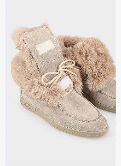 Bej Deri Kadın Günlük Bot - Görsel 5