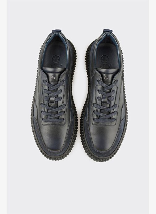 Lacivert Deri Erkek Günlük Ayakkabı - Görsel 5