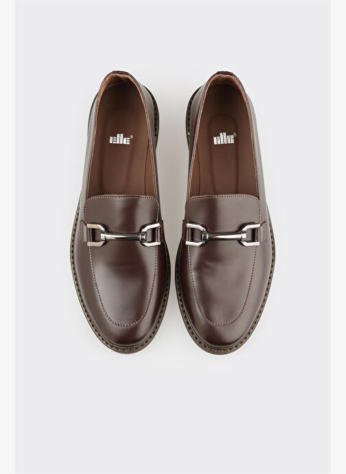 Kahve Deri Kadın Günlük Ayakkabı - Görsel 5